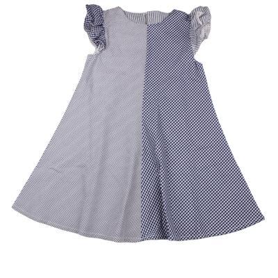 China Anti-Wrinkle Fashion Design Kids Clothing Girl Comfortable Parcour Pleated Dress With Short Sleeves And Multi Layer for sale