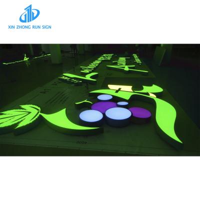 China Mall outdoor indoor Led light letters _3D sign... Front acrylic LED backlit lettering sign for sale