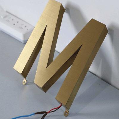 China Manufacturer'S Direct Supply Of Stainless Steel Illuminated Outdoor Signs With Metal Backlit Letter Sign for sale