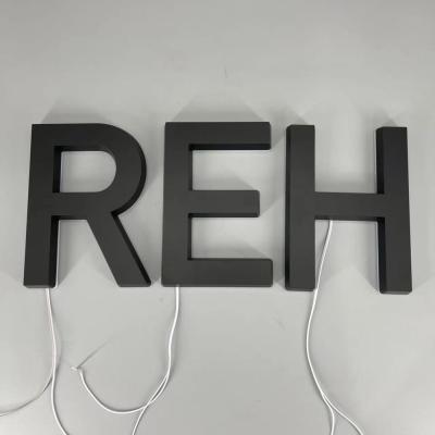 China Custom Acrylic White Luminous Words Stainless Steel 3d Luminous Words Sign for sale