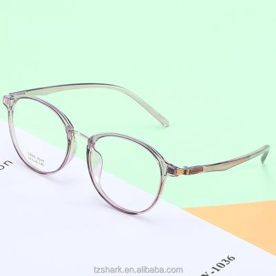 China Trendy Glasses 2021 New Fashion Round Adult TR90 Optical Frame Adult Spectacle Glasses Frames For Women Men for sale