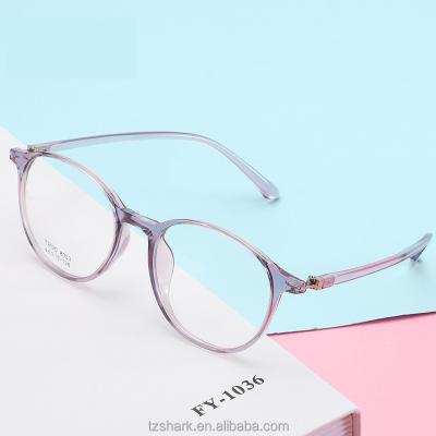 China Trendy Glasses 2021 Hot Selling Round Adult Optical Frame Spectacle Glasses TR90 Adults Frames For Women Men for sale