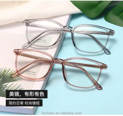 China 2021 Popular Glass Fashion Vintage Tr90 Optical Frame Adults Show Glass Frame for sale