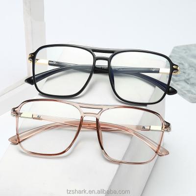 China 2021 Oversized Spectacle Glass Frame Korea Optical Tr90 Adults Glass Frame for sale