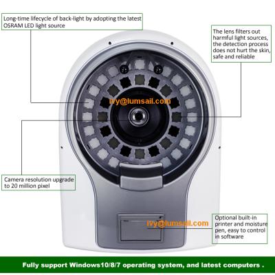 China Skin Wrinkle Analysis Skin Analyzer Skin Analyzer Machine for sale