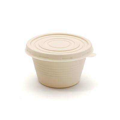 China 120ml Biodegradable Compostable Customizable Leakproof Eco Friendly Biodegradable Sauce Cup With Lid for sale