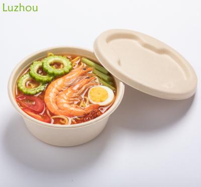 China waterproof & Oilproof 100% Biodegradable Sugar Cane Disposable Bagasse Soup Bowls Large for sale