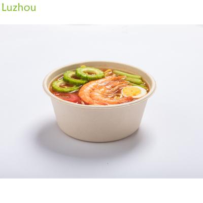 China waterproof & Oilproof Biodegradable Sugar Cane Disposable Recyclable Round Bowls Eco - Friendly And Compostable for sale