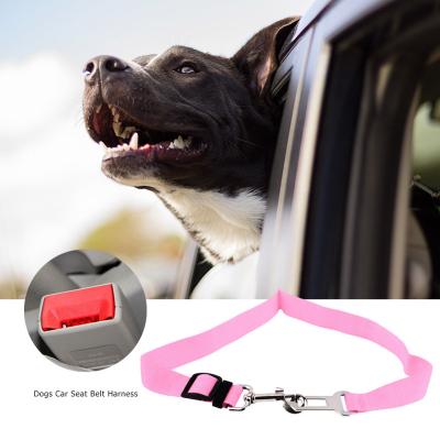 China Amazon Stock Adjustable Nylon Puppy Stocked Dog Cat Safety Seat Belt For Car for sale