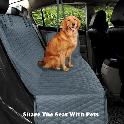 China Dropshipping Gray Mesh Waterproof Dog Travel Car Hammock Non Slip Durable Soft Pet Back Seat Cover For Cars for sale