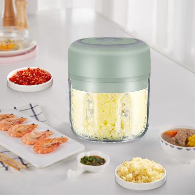 China Wholesale Stocked USB Electric Rechargeable Mini Garlic Food Crusher Chopper Kitchen Tools for sale