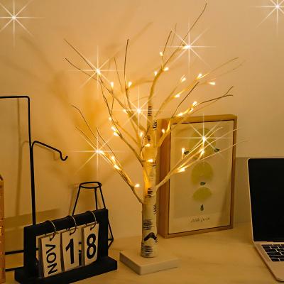 China Home Decor LED Birch Tree Lights Christmas Epithelium Simulation USB Landscape Decoration Night Light Lights for sale