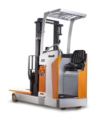 China Mini Type Electric Reach Truck 2 Ton Loading capacity,Sitting Design with AC CURTIS Controller and EPS for sale