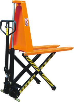 China Lightweight 1 T Manual Scissor Lift Table , 800mm High Lift Pallet Truck for sale