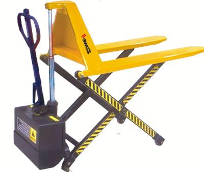 China 1 Ton Electric Scissor Lift Table Lifting Stacker With Fork Width 520mm for sale