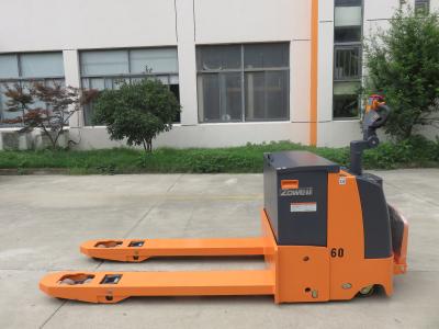 China 6000kg Electric Long Fork Pallet Truck With Vertical Driving System for sale