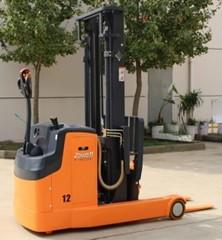 China Electric Pedestrian Reach Stacker 1.5 Ton, with Adjustable Fork Width and AC CURTIS controller for Narrow Aisle for sale