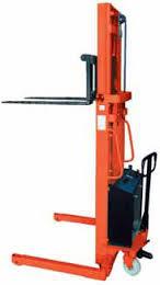 China Large Capacity 1500kg Manual Hand Stacker , Drum Lift Semi Electric Stackers for sale