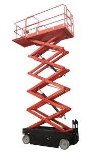 China Four Wheels Mobile Scissor Lift Table / 10m Lifting Height Aerial Work Platforms for sale