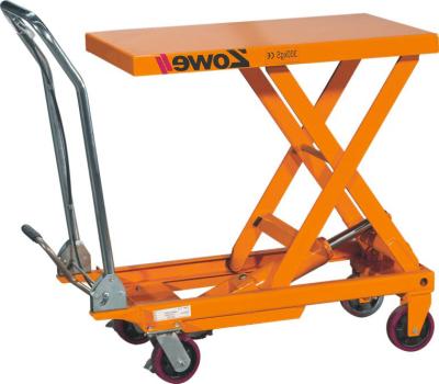 China Low Noise Manual Lift Table , 750kg Electric Hydraulic Scissor Lift Table Truck for sale