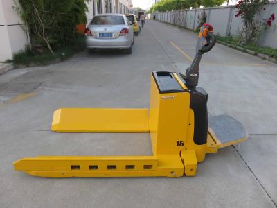 China 2 Ton Rider/walkie Electric Paper Roll Pallet Truck/Pallet Jack, with Long fork, FREI Tiller and 1200mm - 1800mm for sale