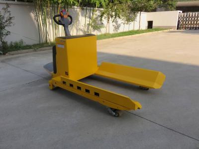 China 2 Ton Rider/walkie Electric Paper Roll Pallet Truck/Pallet Jack, with Long fork, FREI Tiller and 1400mm - 2000mm for sale