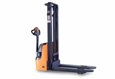 China 1.2 Ton Loading walkie stacker forklift with AC CURTIS controller and two travel speeds for sale