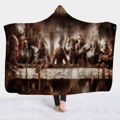 China New Custom Made 3D Wearable Hooded Cloak Covering Magic Printed Children's Nap Blanket for sale