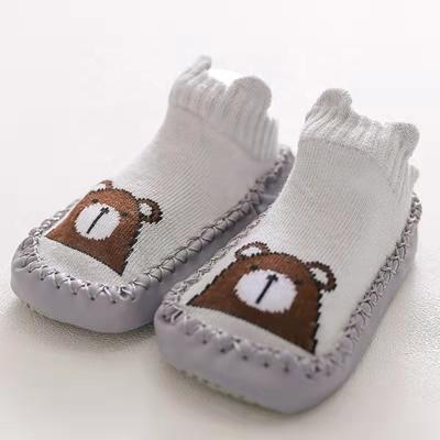 China Light Knit Slipper Baby Rubber Soles Socks Non Slip Baby Socks Easy Walk Kids Bump Shoes for sale