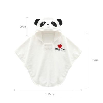 China Latest Panda Design Baby Hooded Towel High Quality Organic Bamboo Kid Safe Baby Bath Towel With Hood for sale