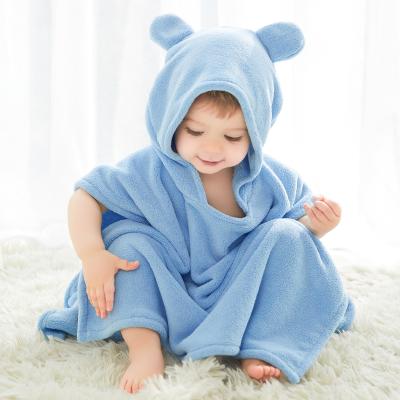 China Factory bamboo poncho kid safe towel cotton / hooded baby bath towel with low price for sale