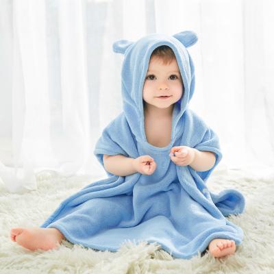 China Wholesale MENBORY Viable Quick Dry Plain Dyed Rectangle Soft Microfiber Kids Poncho Towel For Bathroom for sale