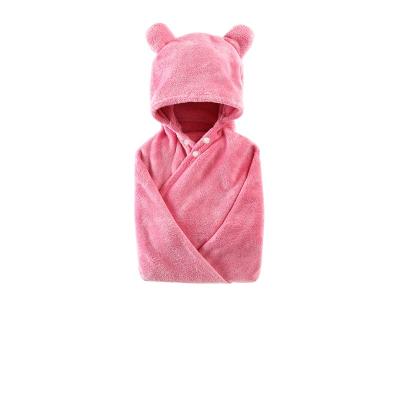 China Multi Sustainable Plain Dyed Surf Poncho Hooded Bath Beach Towel Baby Bath Towel Size Beach Towel for sale