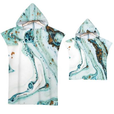 China Super Absorbent Hooded Super Absorbent Hooded Towel Poncho Hypoallergenic Marble Hooded Towel Ins Style Beach Towel Hog Bath Towel for sale