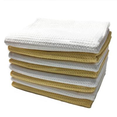 China Wholesale Custom Disposable Send Free Printed Samples Microfiber Waffle Kitchen Golf Car Cleaning Towel for sale