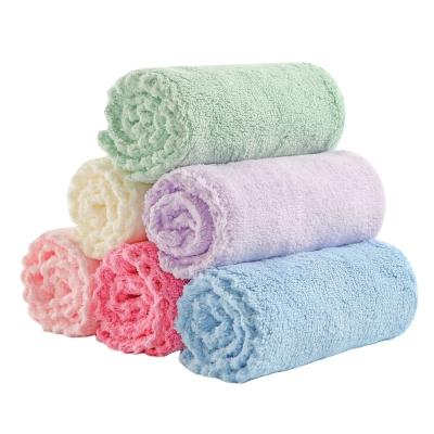 China Sustainable Natural Microfiber Cloth 25x25cm Hand Face Towel Sets Baby Soft Quick Dry Kids Small Towel for sale