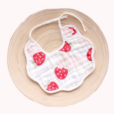 China Eight Layer Hypoallergenic 23*23cm Cotton Gauze Bib Towel Newborn Baby Saliva Bib Towel for sale