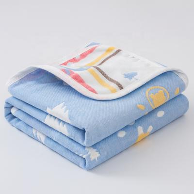 China Super Soft Hand Feeling Curbblan 6 Layer Muslin Blanket Viable Wholesale Baby Designed Blankets for sale