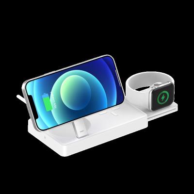 China Smart Watch Guany Z10 Magnetic Three In One 15w Rotate Stand Fold Stand Fast Charging Wireless Charger For Phone Smart Watch Earphones for sale