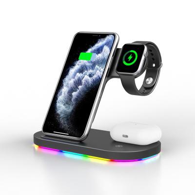 China High Quality Smart Watch Guany Z7S 15W Max Fast 3 IN 1 Universal Wireless Charger Charging Station for Home Work, Office Work, for sale