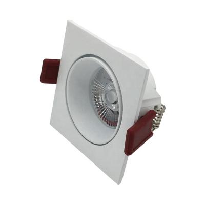 China Modern aluminum recessed 75mm CCT 7w 2*7w SMD5050 slim ip65 led downlight 7 watt square shape for sale