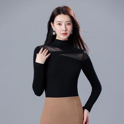 China Anti-pilling Winter Turtleneck Sweater Women Warm Fleece Lined Knitted Pullovers Korean Fashion Velvet Basic Slim Knitwear Jumper Tops for sale