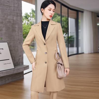 China QUICK DRY S-4XL Trendy fall ladies office wear formal women suit blazer flare pant set plain business suits for women for sale