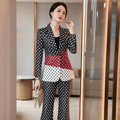 China QUICK DRY High Quality 2023 Spring Women's Suit Two Piece Women's Business Long Sleeve Suit Coat Office Suit Set for sale