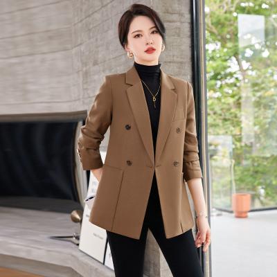 China Anti-wrinkle Plus Size S-4XL 2023 New Autumn Winter Top Selling Single Button Women Blazers Off Lady New Models Suits for sale