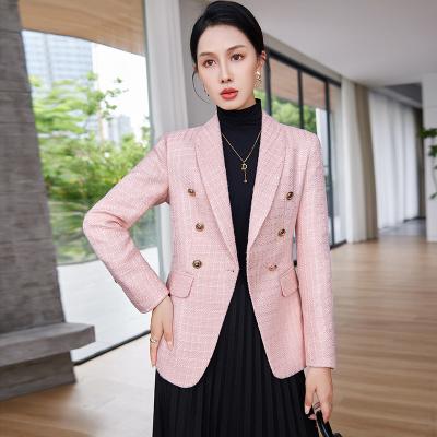 China Anti-wrinkle Custom Hand Made Suits Woman Single Button Fashion Women Business Suit ladies tuxedo suit design for Ladies for sale