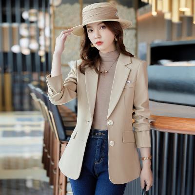 China Anti-wrinkle S-4XL Fashion Women Plus Size Blazers Jackets Work Office Lady Suit Slim Single Breasted Business Female Blazer Coats for sale