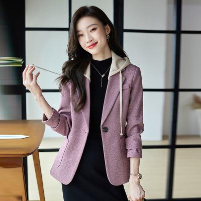 China Anti-wrinkle Hot Formal Office Lady Elegant Solid Fitted Plus Size Coat Ladies Over sized Jacket Business Women's Blazer for sale