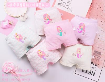 China Factory Supply Cotton Girlsmermaids Soft Combed Panties Princess Boxer Briefs Pants Girls Direct Breathable Children Panties Underwear for sale