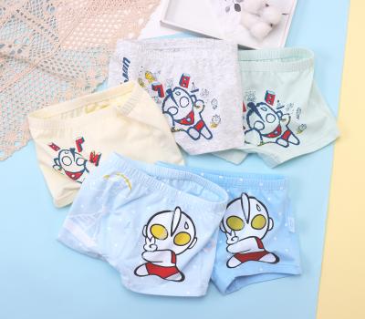 China High Quality Breathable Cotton Cartoon Printed Cute Children's Boy's Underwear Short For Kids Boxer Briefs Suppliers for sale